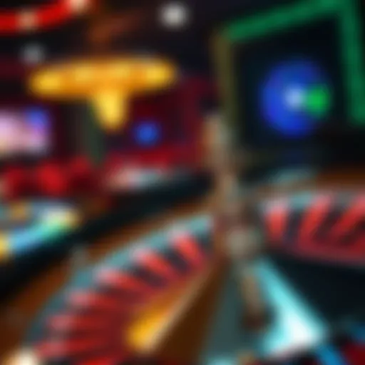 The Thrill of the Spin in Online Roulette A vibrant online roulette wheel spinning, showcasing the thrill of virtual gaming.