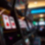 A close-up view of a poker machine interface displaying cards and winnings.
