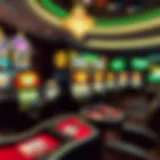 Virtual casino environment showcasing various gaming options
