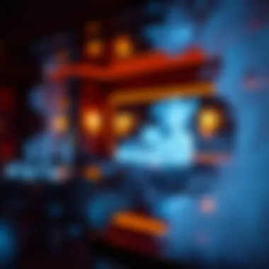 Atmospheric lighting in a designated smoking room