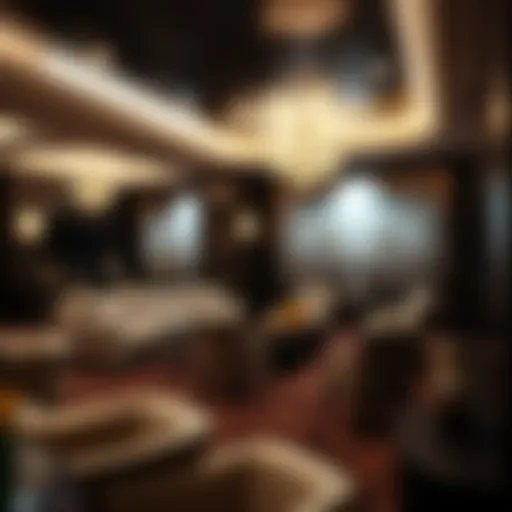 Elegant smoking room with stylish furniture