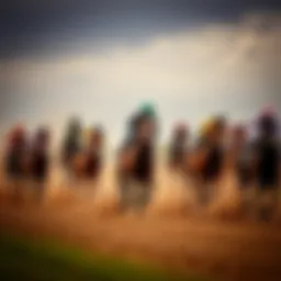 A thrilling horse race capturing the intensity of competition