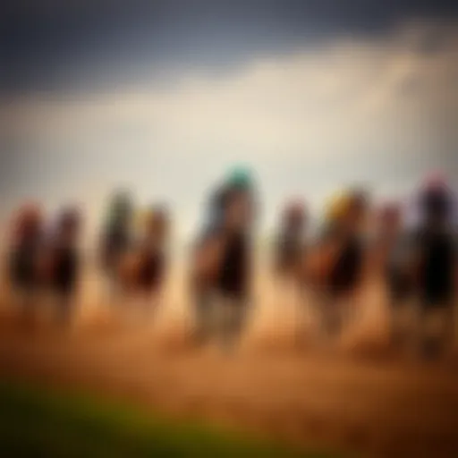 A thrilling horse race capturing the intensity of competition
