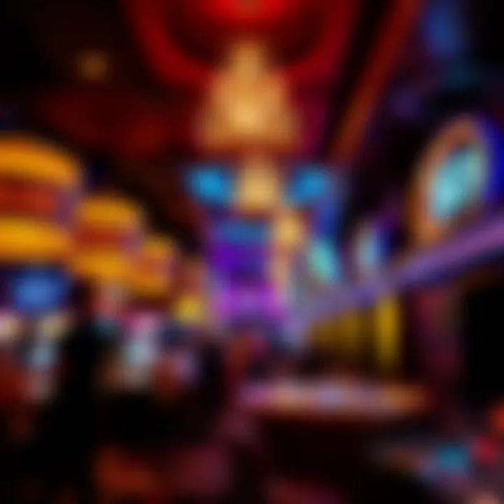 A bustling downtown casino atmosphere filled with excitement and energy