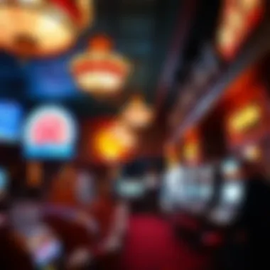 Interior view of a historic downtown Vegas casino showcasing vintage decor