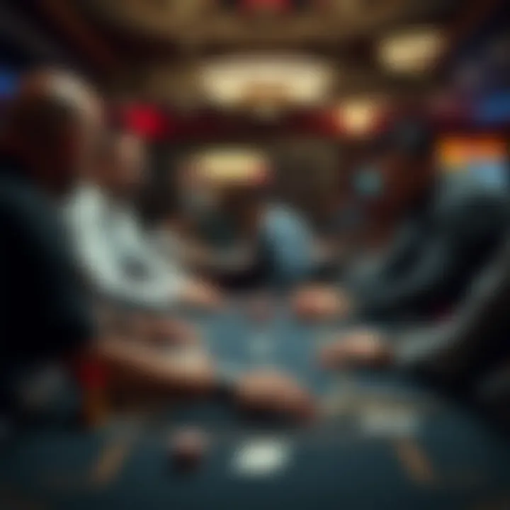 Players Strategizing at a Poker Table Players strategizing at a poker table