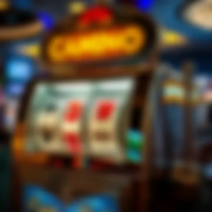 Classic three reel slot machine with vintage design