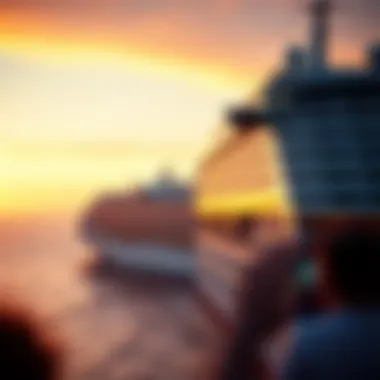 Royal Caribbean Luxury Cruise Luxury cruise ship by Royal Caribbean at sunset