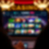 Digital Casino Interface A vibrant online casino interface showcasing free registration options.