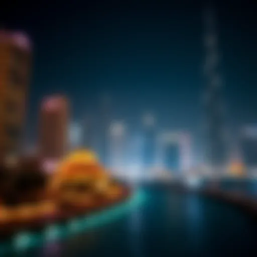 Dubai's Iconic Skyline and Modernity Stunning skyline of Dubai featuring modern architecture