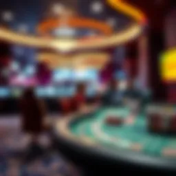 Strategic gaming environment highlighting online gambling platforms