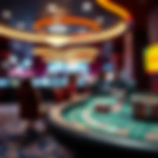 Strategic gaming environment highlighting online gambling platforms