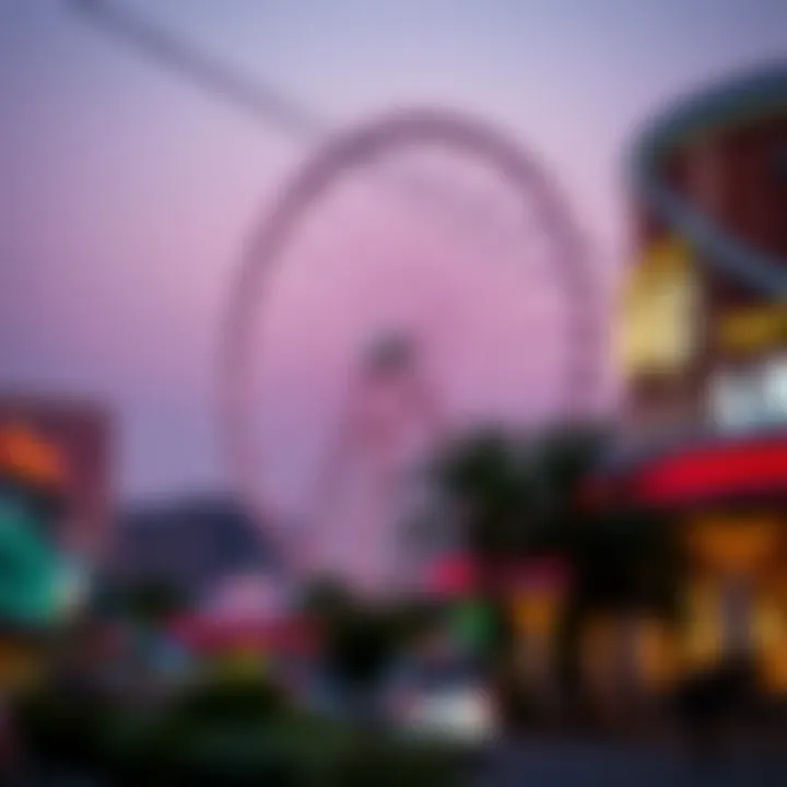 High Roller Observation Wheel A stunning view of the High Roller observation wheel near the LINQ Promenade
