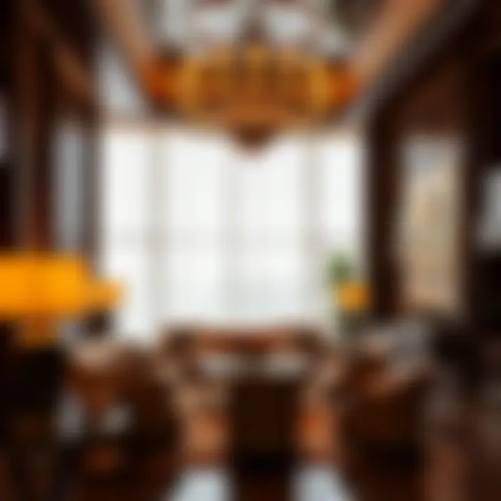 Opulent Interior Design Features Interior design showcasing opulent furnishings and architecture