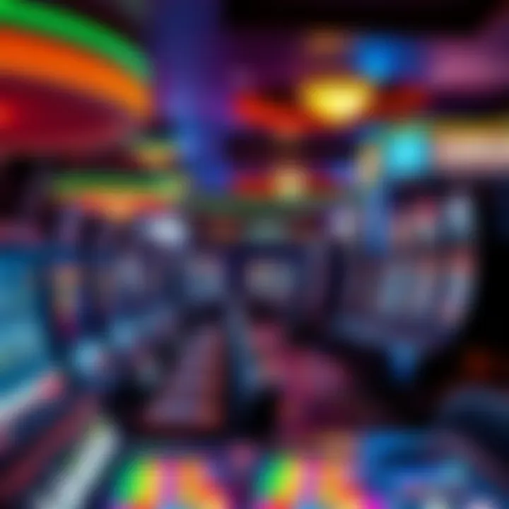 Diverse Gaming Options at Maryland Casinos Vibrant gaming floor filled with diverse slot machines and table games