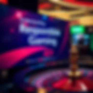 Responsible gaming practices displayed on screen