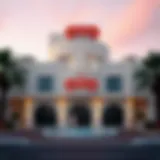 Exterior view of The OYO hotel showcasing its unique architecture