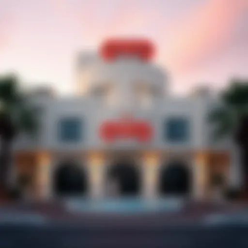 Exterior view of The OYO hotel showcasing its unique architecture