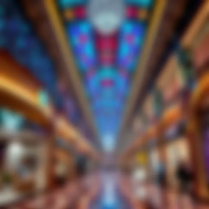 Vibrant Shopping Plaza Ambiance Elegant shopping plaza with vibrant decor