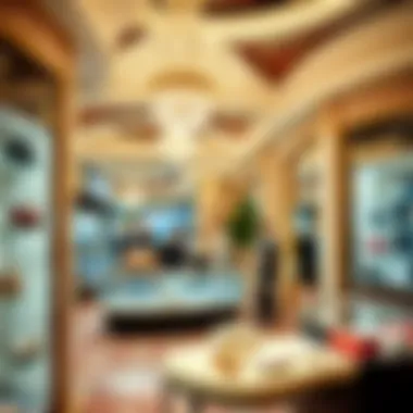 Diverse Luxury Brand Offerings Diverse range of luxury brands on display