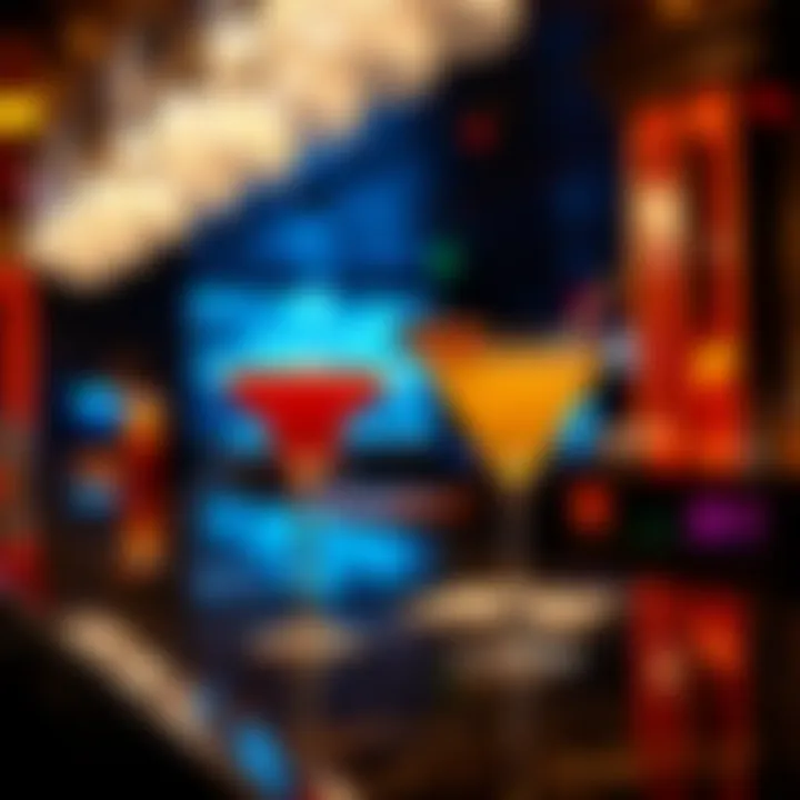 Exquisite Cocktails in Las Vegas Nightclubs Cocktails served in a high-end nightclub setting