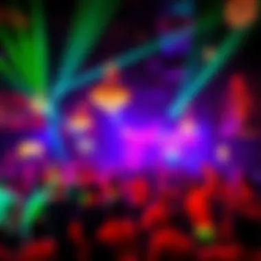Energetic Dance Floor Atmosphere Vibrant dance floor filled with energy
