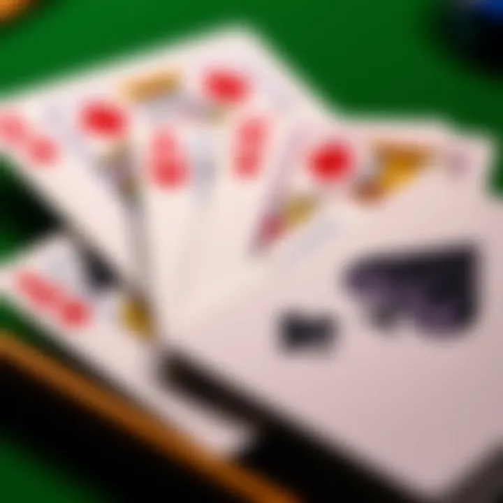 Close-up of a set of unique playing cards designed for high-stakes games.