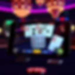 Interface of a Three Card Poker app showcasing gameplay