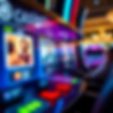 A close-up of a digital casino with live chat options.