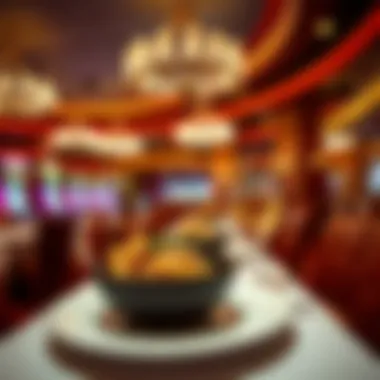 Gourmet Dining at Flamingo Casino A gourmet dining setting within the Flamingo Casino, highlighting exquisite dishes