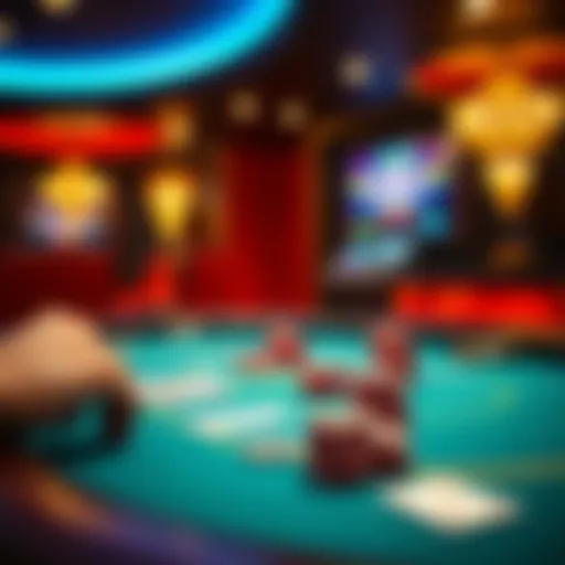 Virtual Poker Experience Virtual poker table with cards and chips