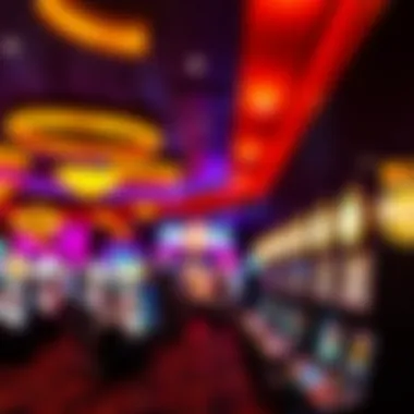 Vibrant Gaming Atmosphere Interior gaming floor bustling with excitement and vibrant lights