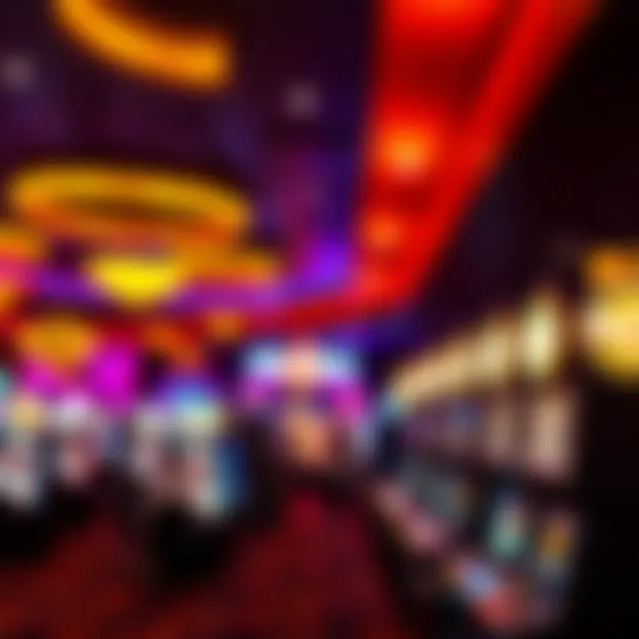 Vibrant Gaming Atmosphere Interior gaming floor bustling with excitement and vibrant lights