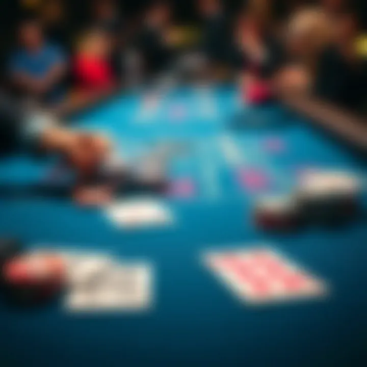 Playing cards on a casino table