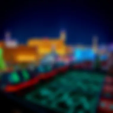Las Vegas Skyline: A Night of Possibilities Vibrant Las Vegas skyline at night with hotel lights