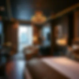 Luxury hotel room interior showcasing elegance and comfort