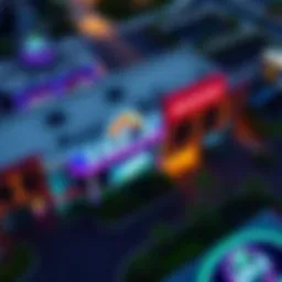 Aerial view of the Isle at Pompano Park showcasing the vibrant casino exterior