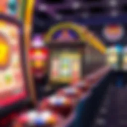 Illustration of Lady Luck casino slots showcasing vibrant graphics