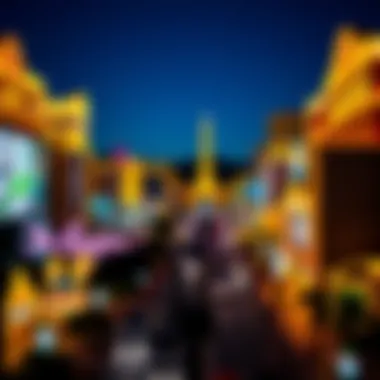 Iconic Las Vegas Strip at Night A stunning view of the Las Vegas Strip showcasing iconic casinos and vibrant nightlife.