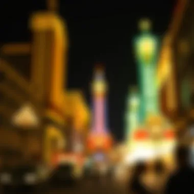A Glimpse into the Past: Early Light Displays Historical photograph of early Las Vegas light displays