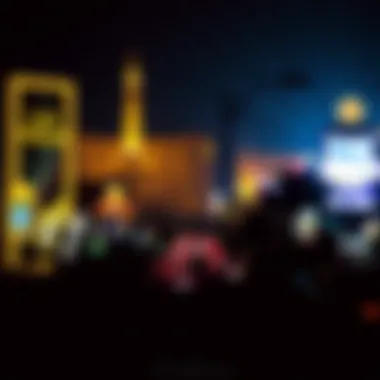 Illuminating the Strip: A Night in Vegas Iconic Las Vegas light show illuminating the Strip at night