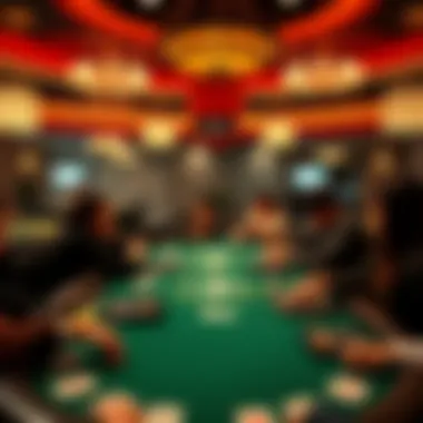 The Poker Environment Poker table with players