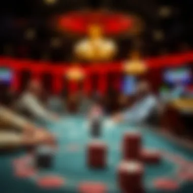 The Thrill of Casino Gaming A vibrant casino scene showcasing the excitement of poker