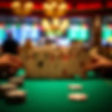 An array of iconic poker hands displayed on a table