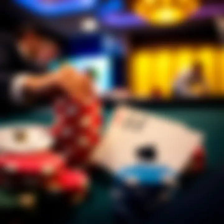 The Essence of Poker Play A close-up of poker chips and cards representing a game in progress