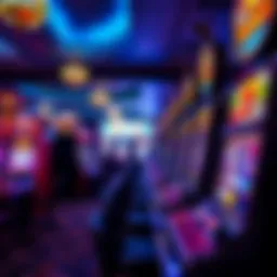 Vibrant Miami casino atmosphere showcasing slot machines