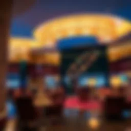 Modern hotel lobby with elegant decor