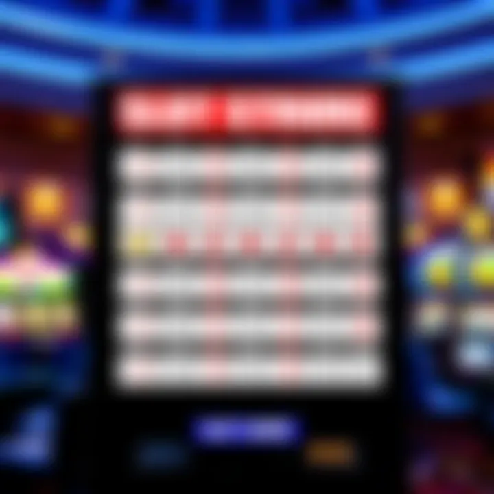 Payout structure chart for slot games