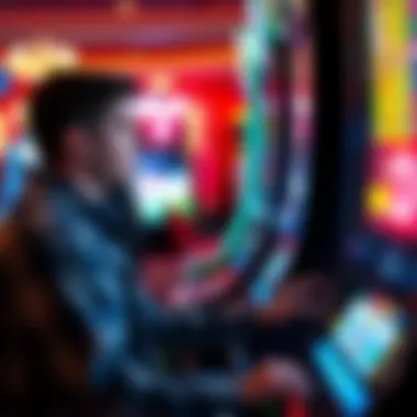 A player enjoying a slot game experience