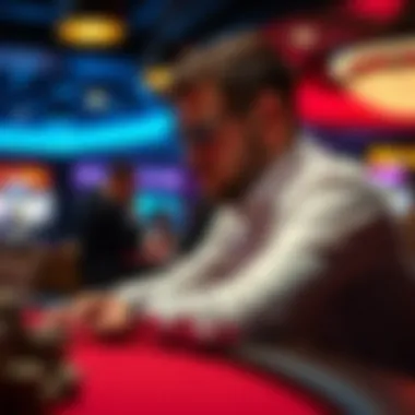 A strategic player contemplating their next move in Ultimate Texas Hold'em